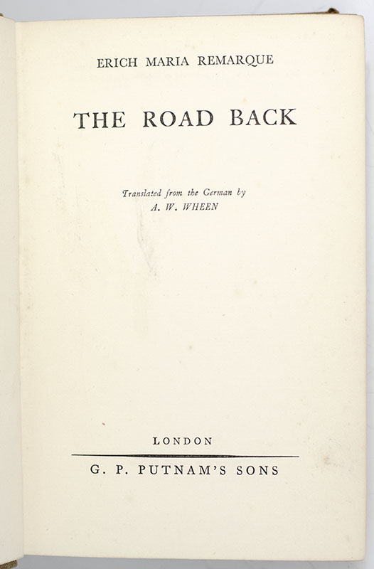 The Road Back.