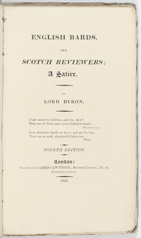 English Bards, and Scotch Reviewers; A Satire.