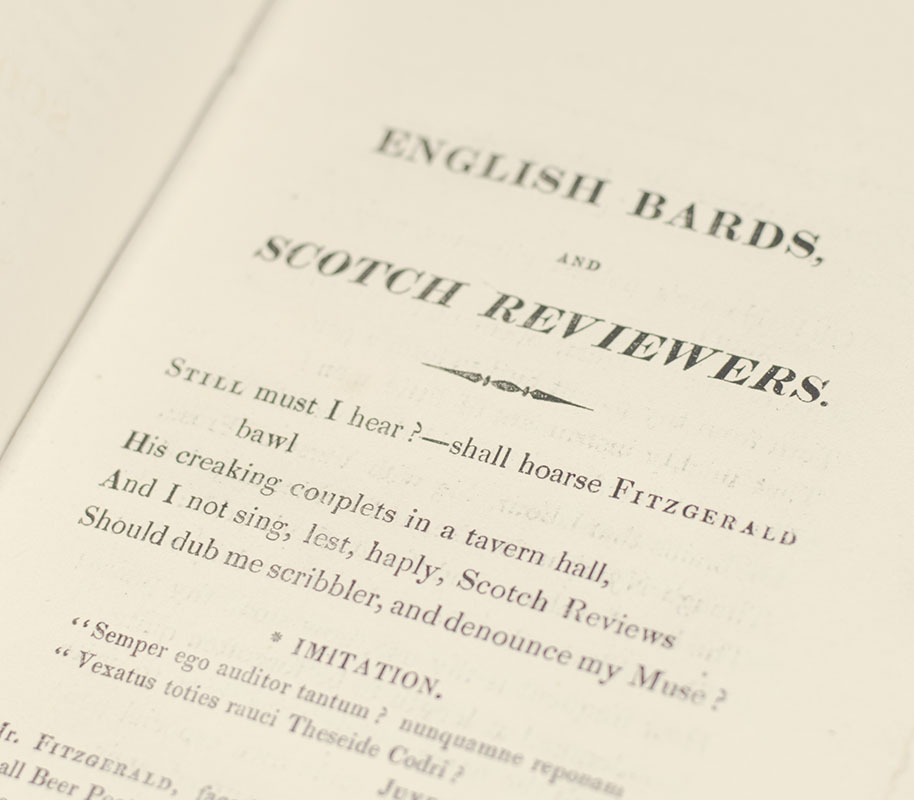 English Bards, and Scotch Reviewers; A Satire.