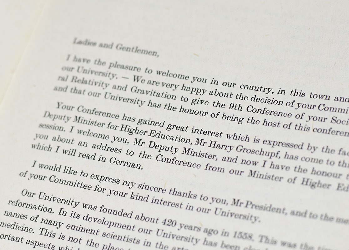 Proceedings of the Ninth International Conference on General Relativity and Gravitation . . Jena, 14-19 July 1980.