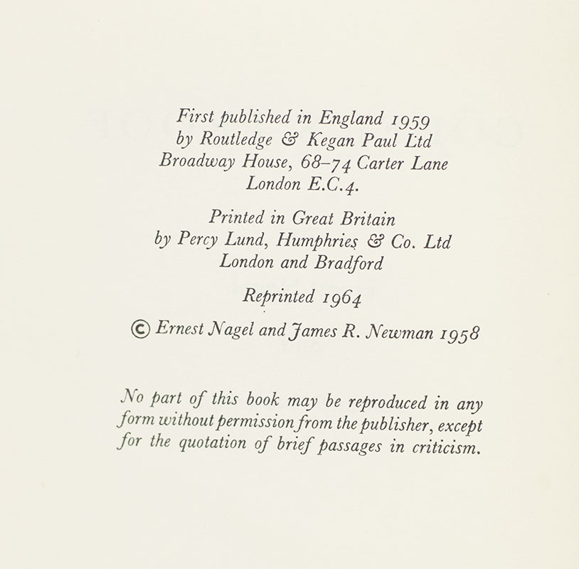 Gödel’s Proof.