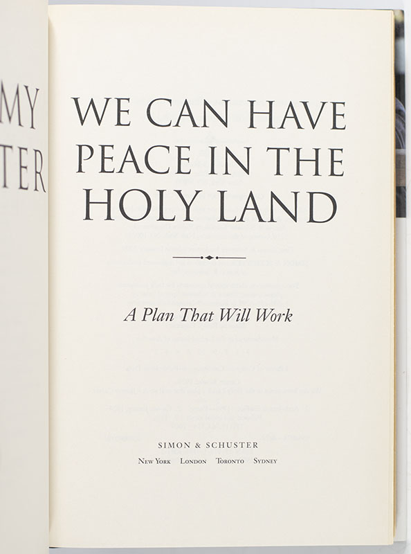 We Can Have Peace in the Holy Land: A Plan That Will Work.