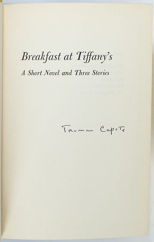 Breakfast At Tiffany's. A Short Novel and Three Stories. - Image 3