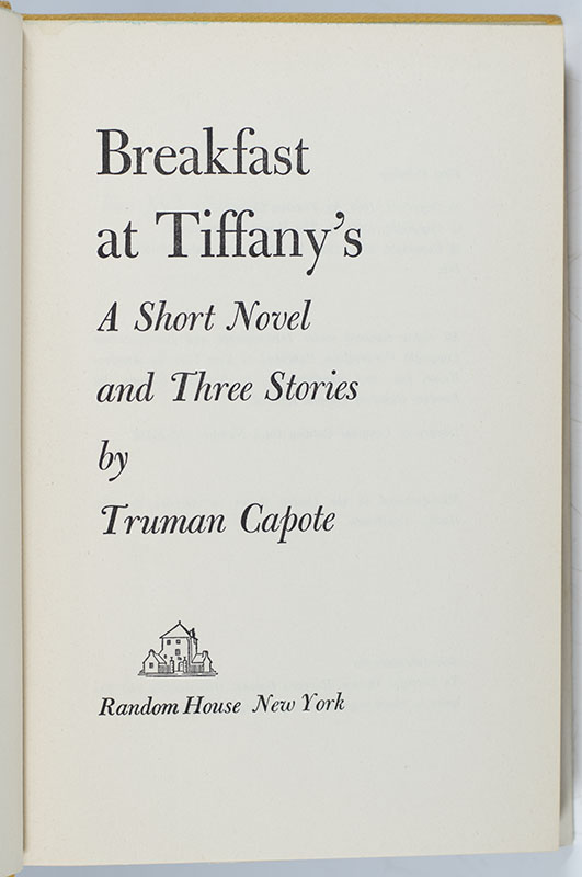 Breakfast At Tiffany's. A Short Novel and Three Stories. - Image 4