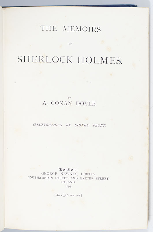 The Memoirs of Sherlock Holmes.