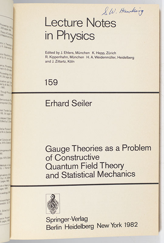 Lecture Notes in Physics Series 159: Gauge Theories as a Problem of Constructive Quantum Field Theory and Statistical Mechanics.