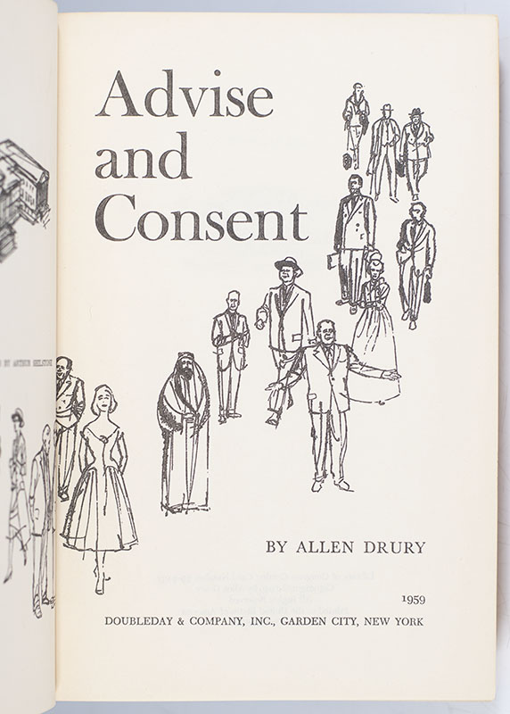 Advise and Consent: A Novel of Washington Politics. - Image 3