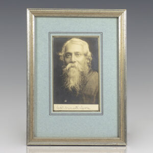 Rabindranath Tagore Signed Photograph.