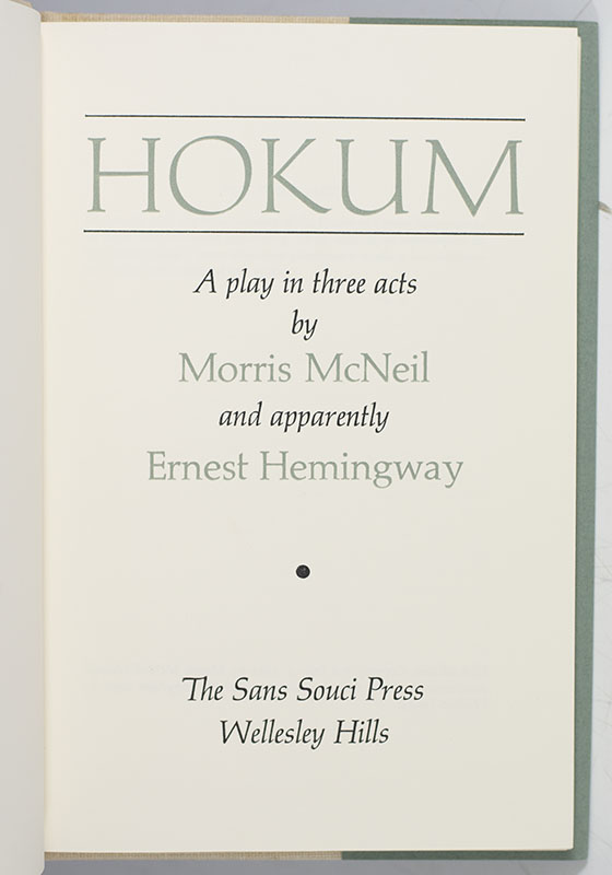Hokum: A Play in Three Acts. - Image 3