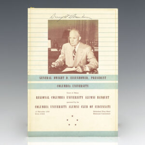 Dwight D. Eisenhower Signed Columbia University Banquet Program.