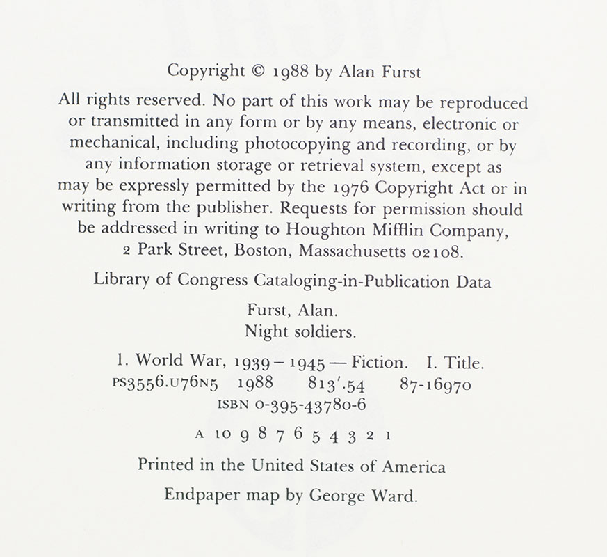 Night Soldiers: A Novel.