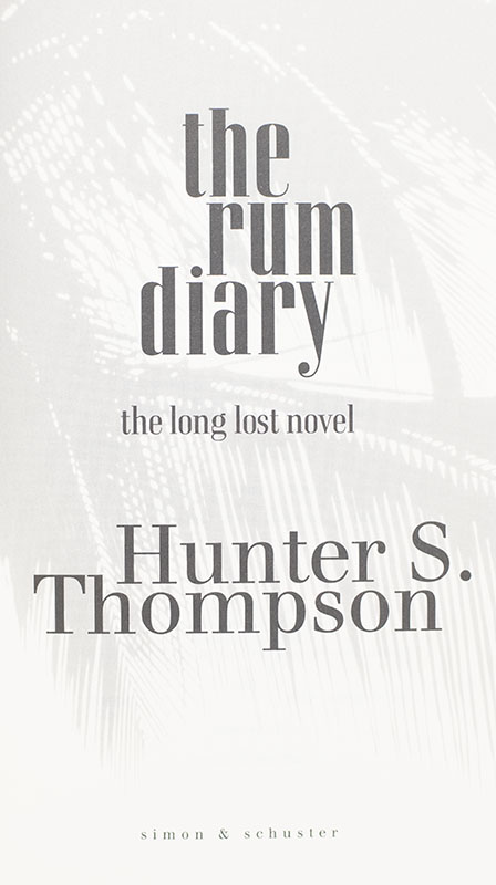 The Rum Diary.