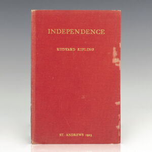 Independence: Rectorial Address Delivered at St. Andrews, October 10, 1923.