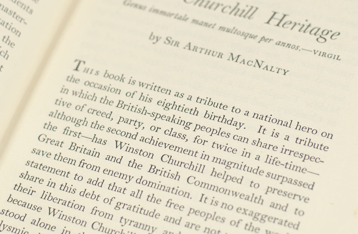 Winston Spencer Churchill Servant of the Crown and Commonwealth.