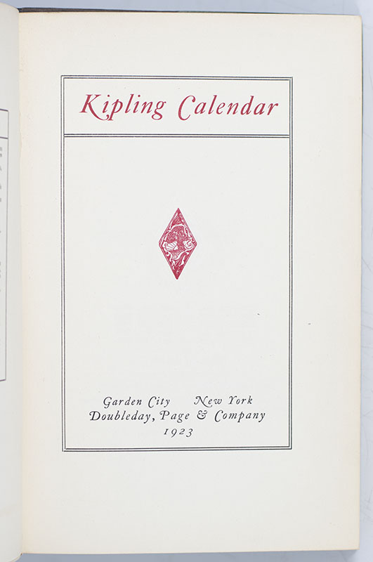 Kipling Calendar: A Quotation from Kipling's Writings for Every Day in the Year. - Image 2