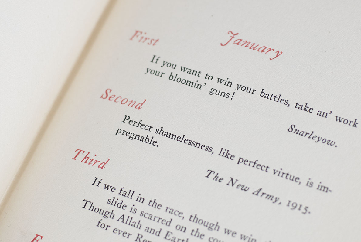 Kipling Calendar: A Quotation from Kipling's Writings for Every Day in the Year. - Image 3