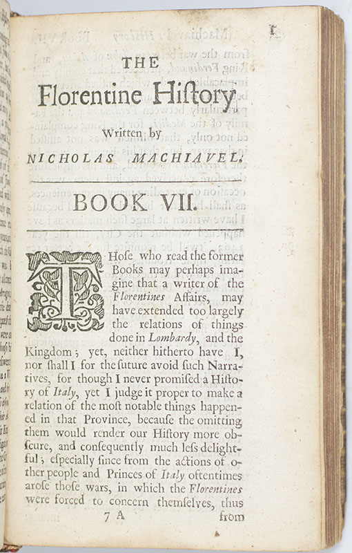 The Florentine History in VIII. Books. Now Exactly Translated from the Italian.