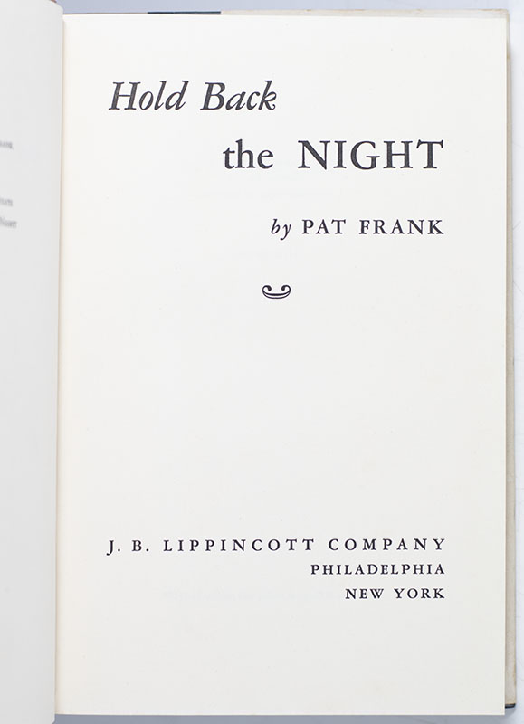 Hold Back the Night.