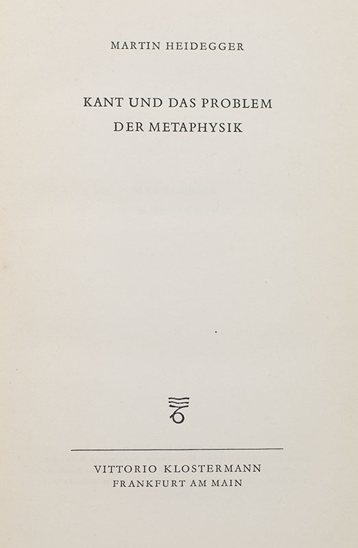 Kant Und Das Problem Der Metaphysik.