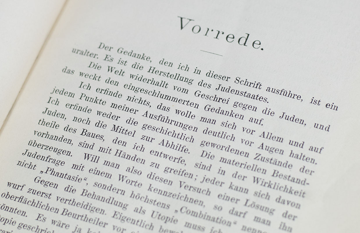 Der Judenstaat: Versuch Einer Modernen Lösung Der Judenfrage.