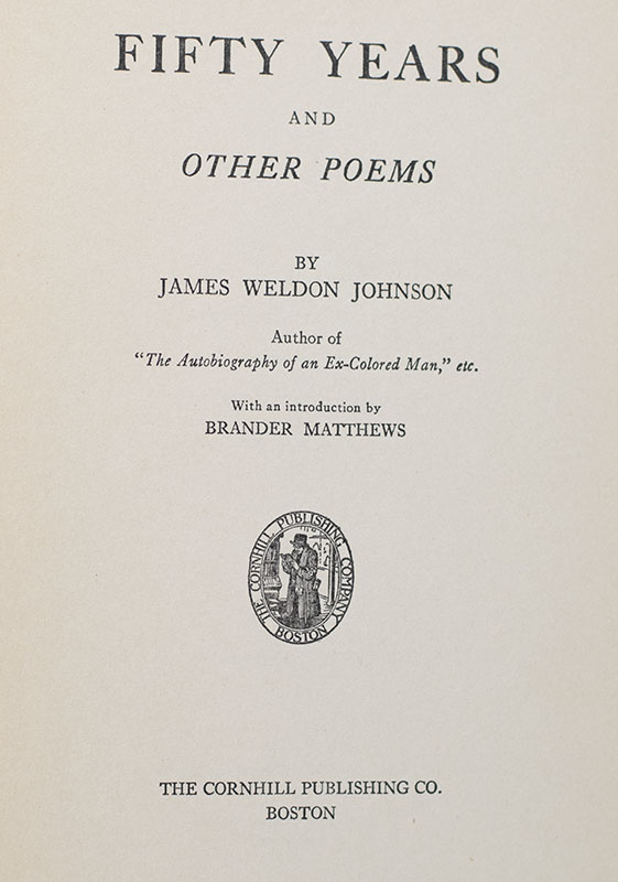 Fifty Years and Other Poems.