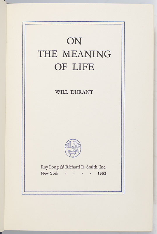 On The Meaning of Life.