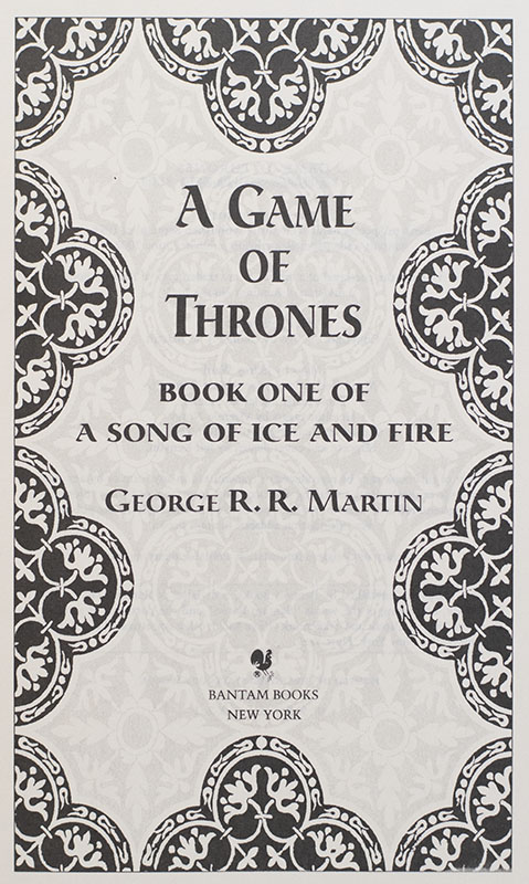 A Game of Thrones.