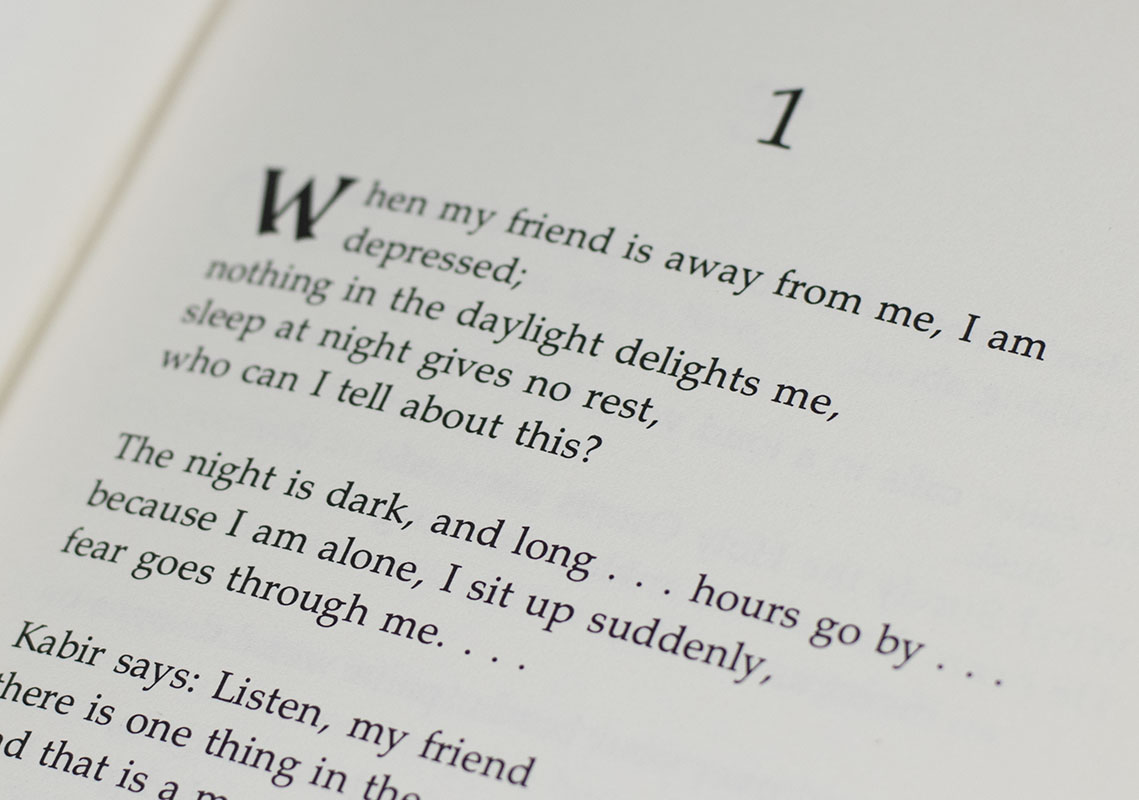 The Kabir Book: Forty-Four of the Ecstatic Poems of Kabir.