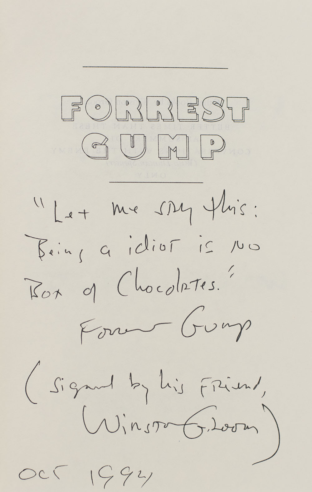Forrest Gump.