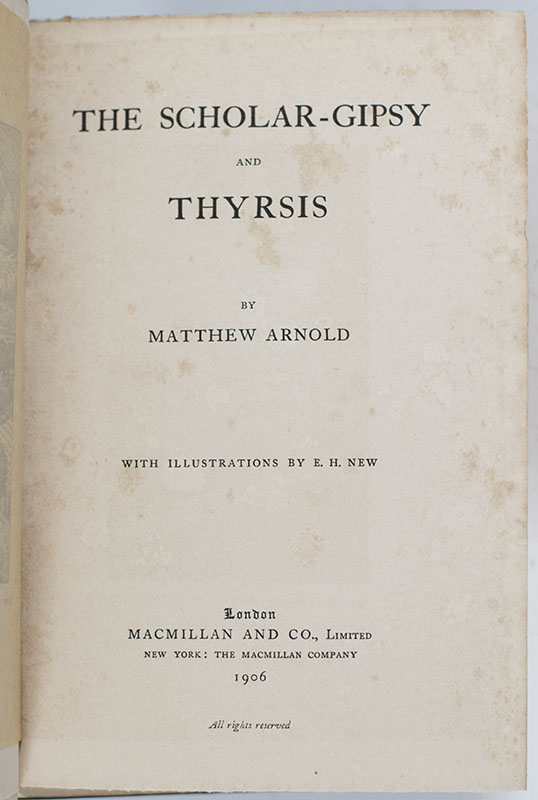 The Scholar-Gipsy and Thyrsis.
