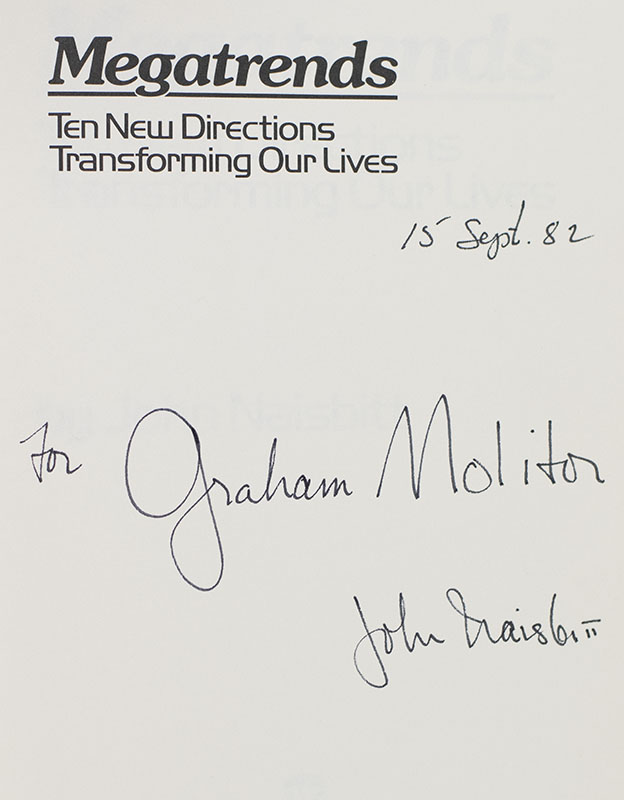 Megatrends: Ten New Directions Transforming Our Lives.