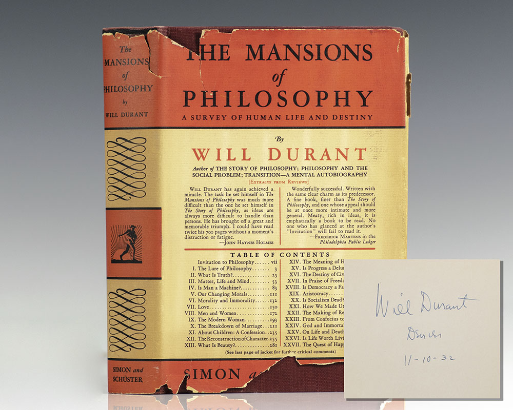 The Mansions of Philosophy: A Survey of Human Life and Destiny.