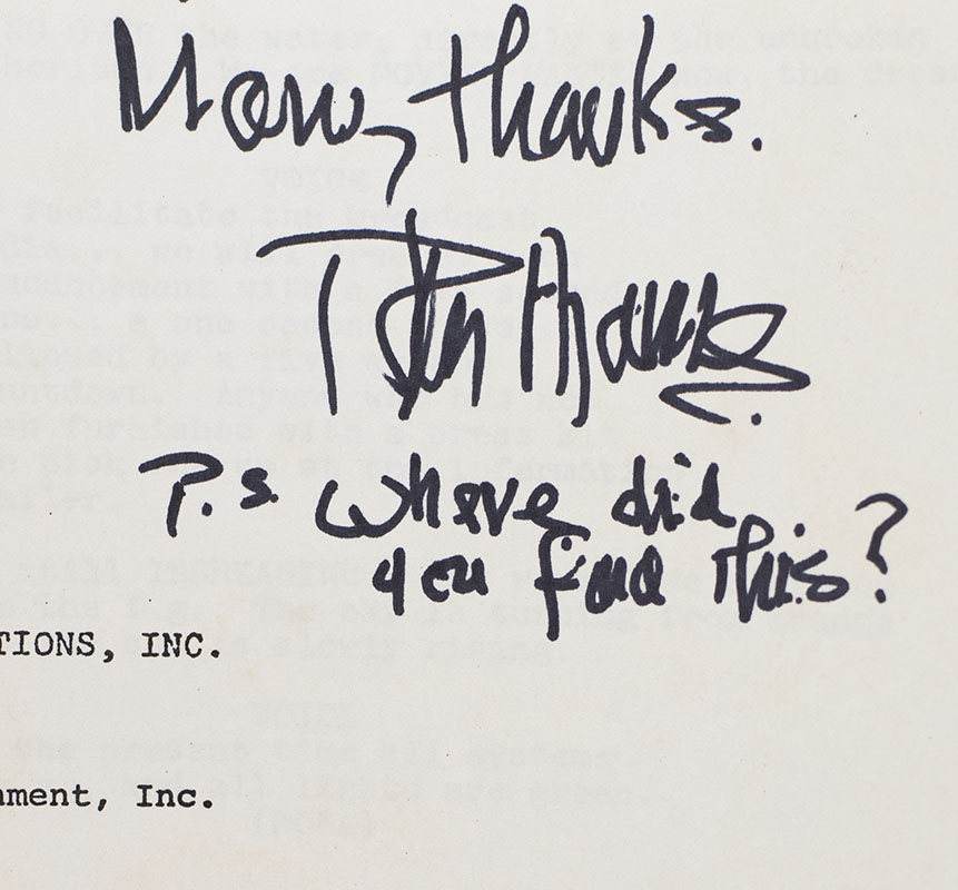 Capricorn One Original Shooting Script.