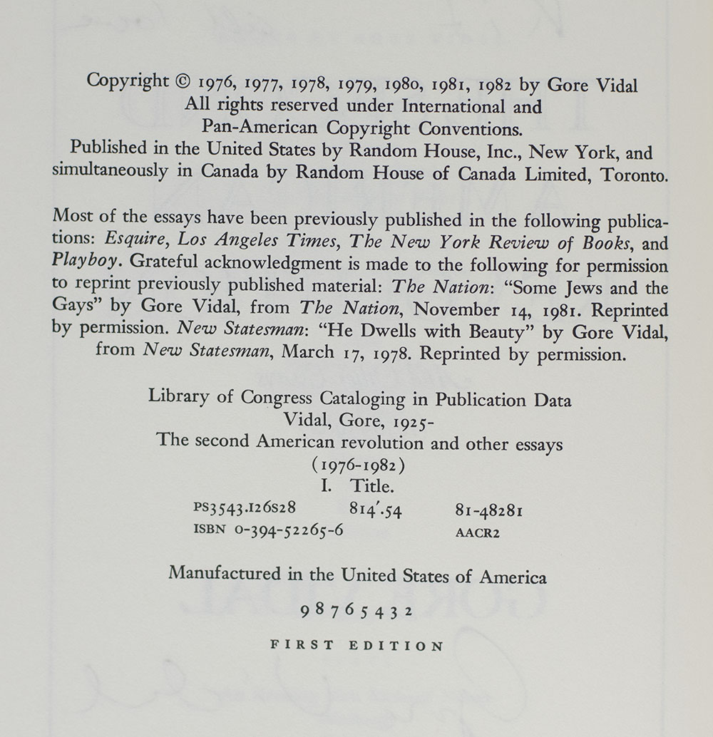 The Second American Revolution and Other Essays (1976-1982).