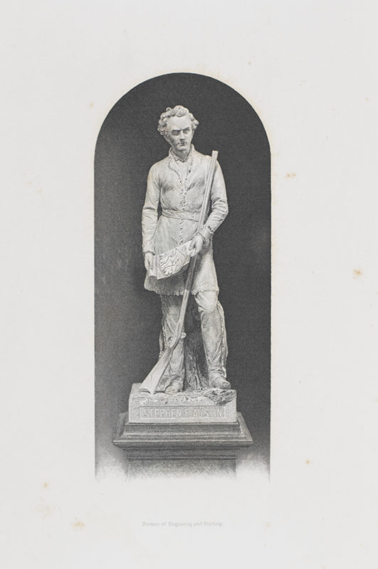 Statues of Sam Houston and Stephen F. Austin, Erected in Statuary Hall of the Capitol Building at Washington.