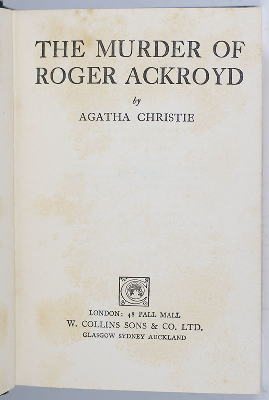 The Murder of Roger Ackroyd.