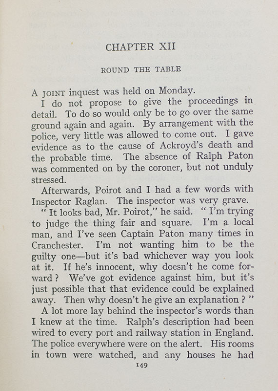 The Murder of Roger Ackroyd.