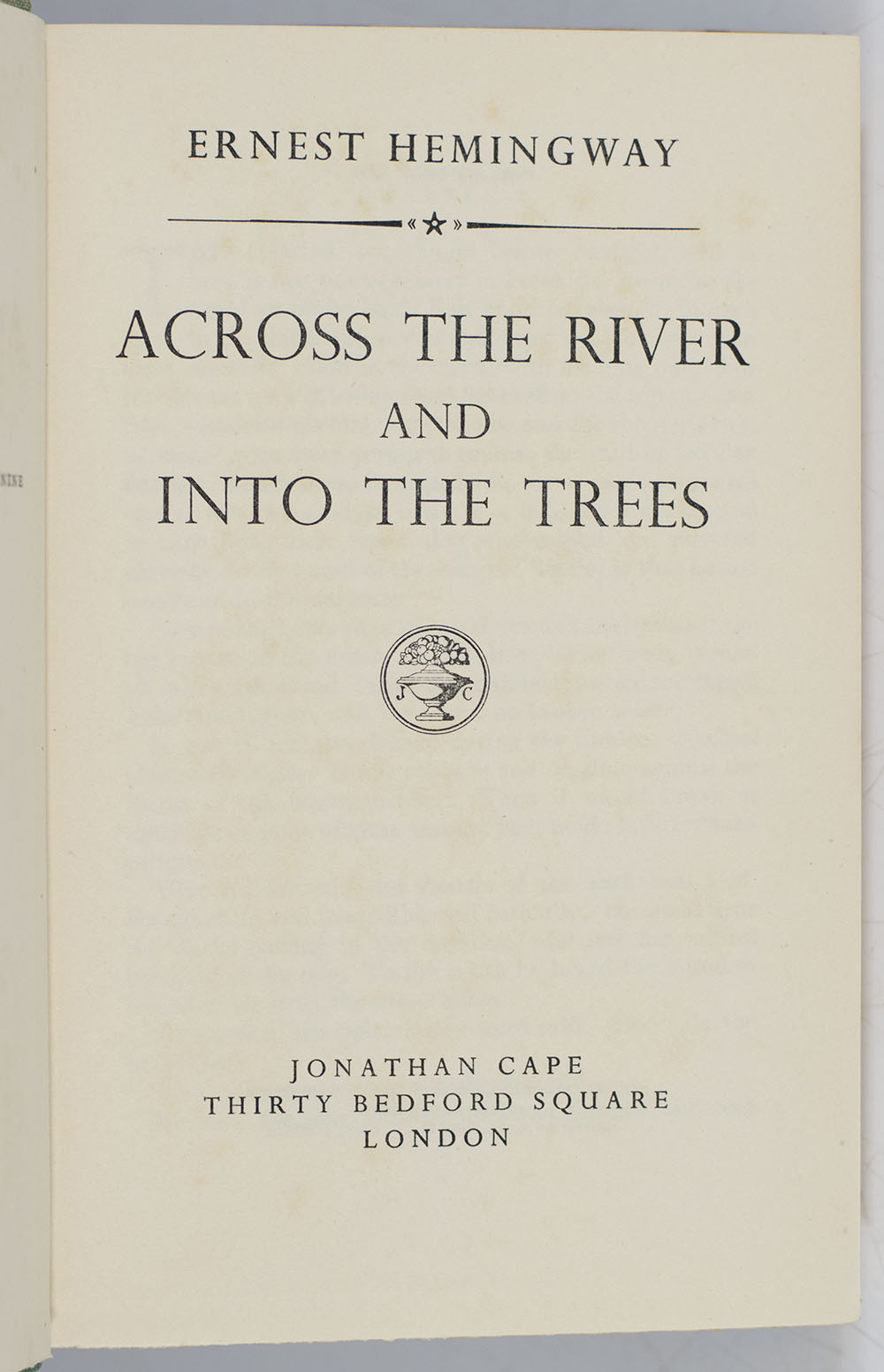 Across the River and Into the Trees. - Image 2