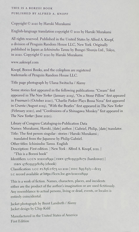 First Person Singular: Stories. - Image 4