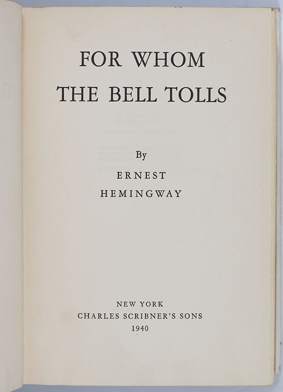 For Whom The Bell Tolls.