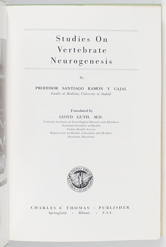 Studies on Vertebrate Neurogenesis.