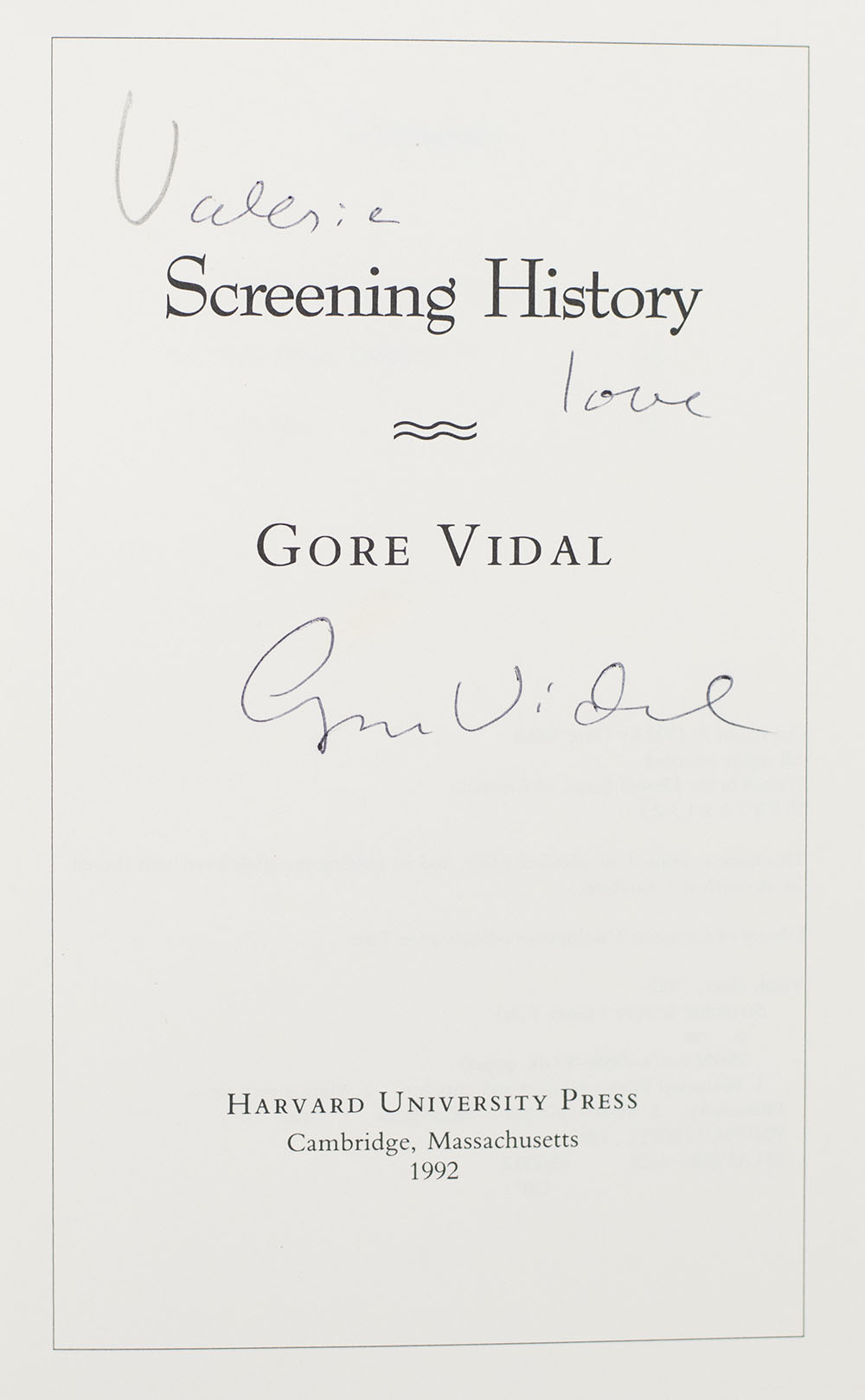 Screening History.