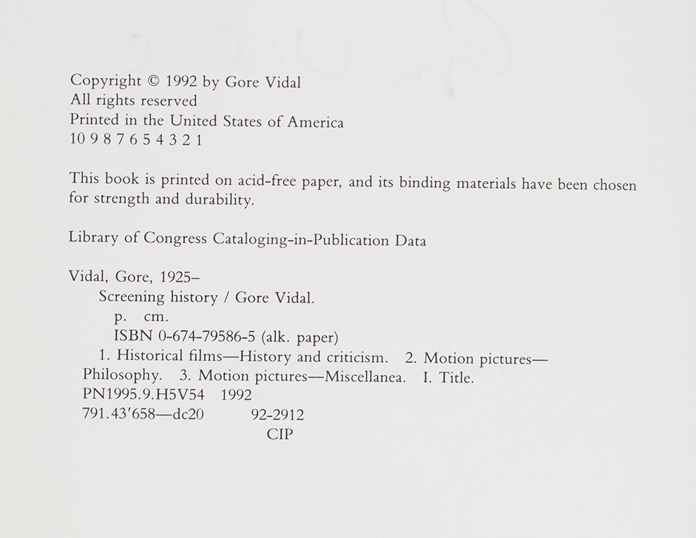 Screening History.