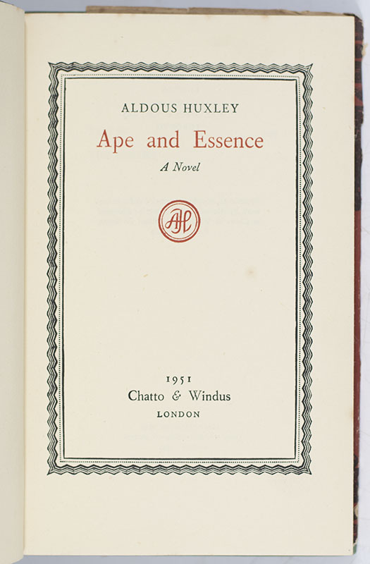 Ape and Essence: A Novel. - Image 2