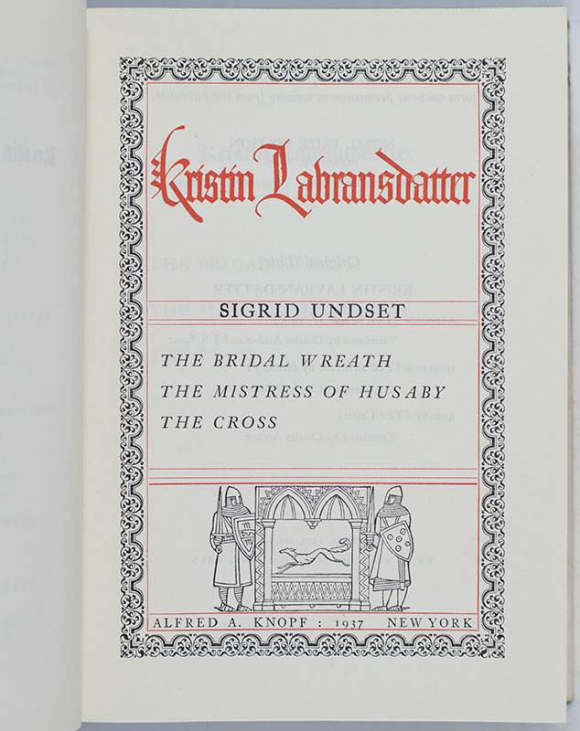 Kristin Lavransdatter: The Bridal Wreath, The Mistress of Husaby, The Cross. - Image 3