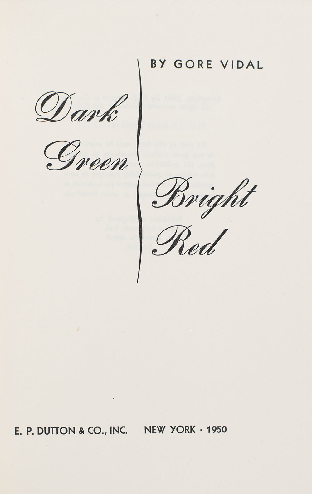 Dark Green, Bright Red. - Image 2