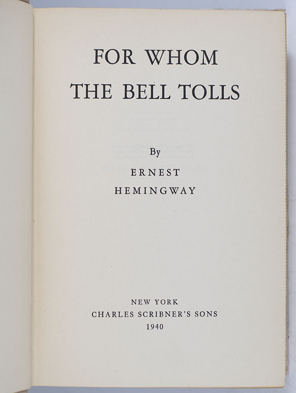 For Whom The Bell Tolls.