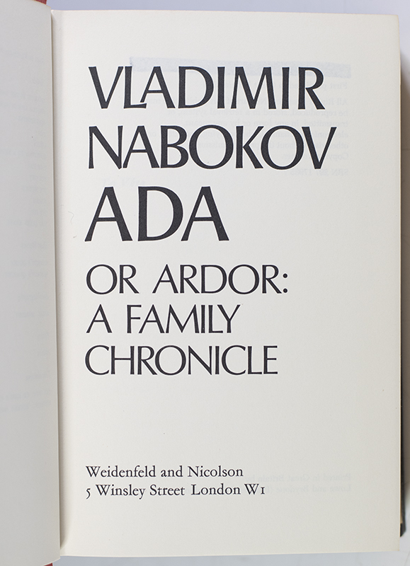 Ada, or Ardor: A Family Chronicle. - Image 2
