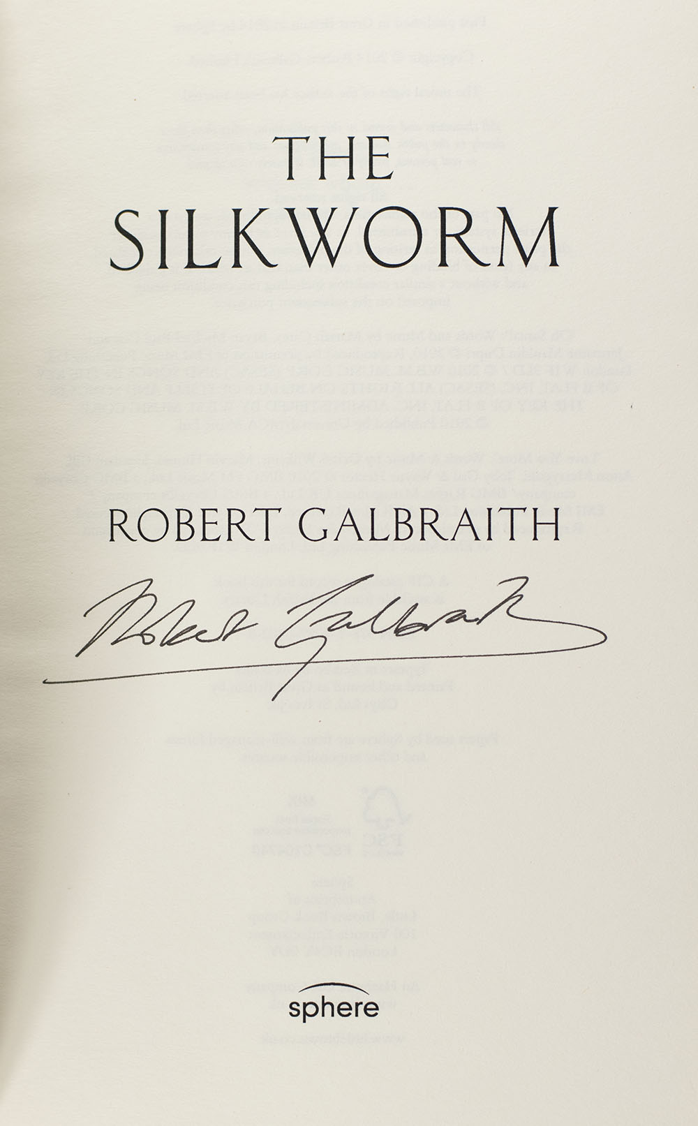 The Silkworm.