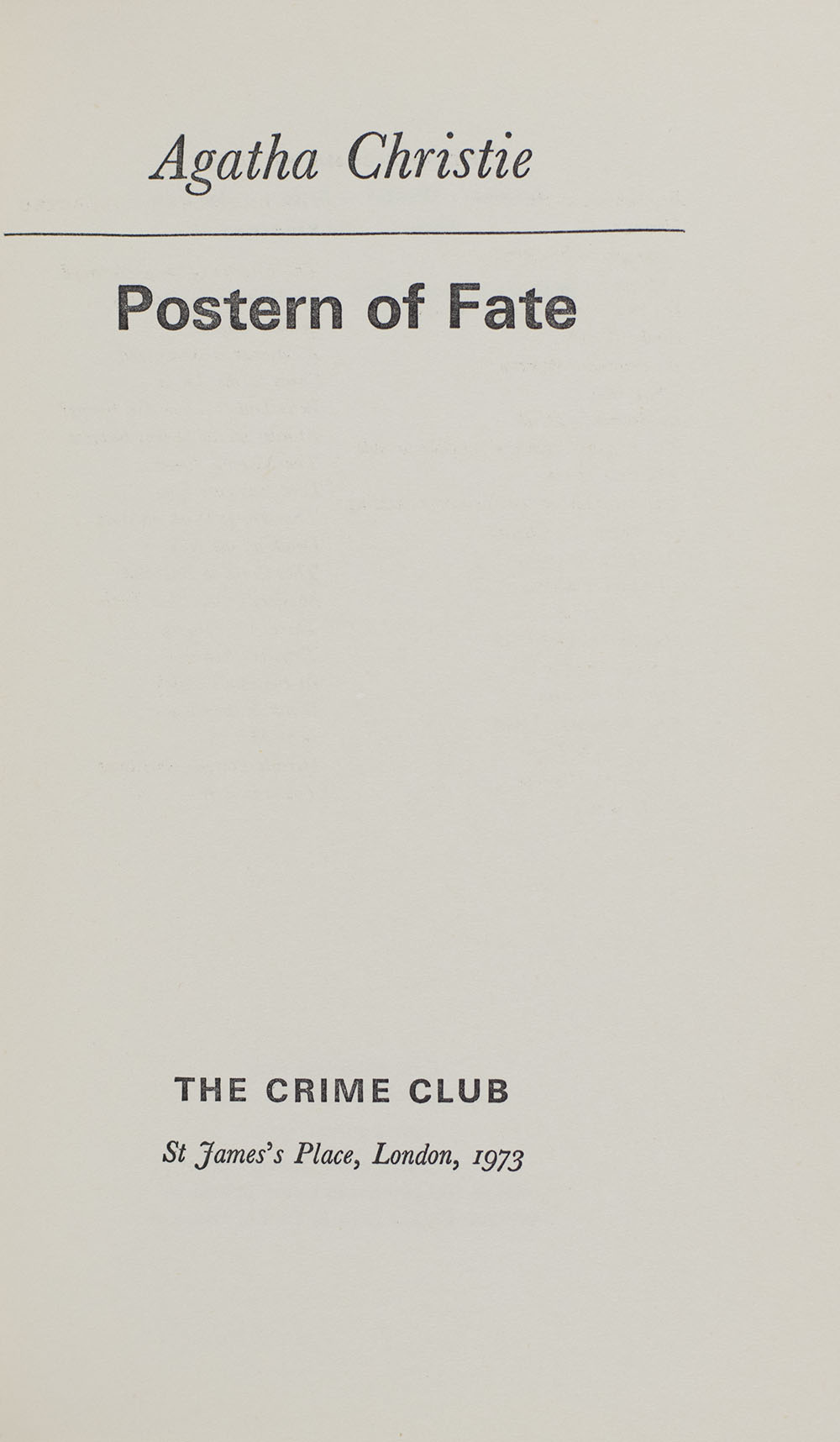 Postern of Fate.